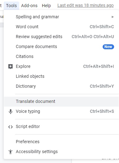 How to Translate Documents Google Docs