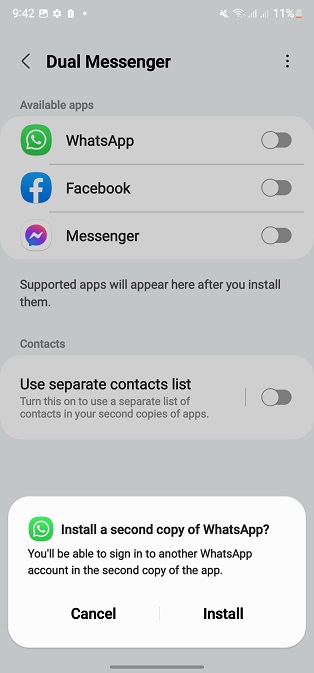 How to Use Two WhatsApp Accounts on Samsung S22