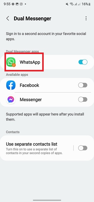How to Use Two WhatsApp Accounts on Samsung S22