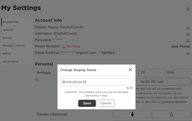 How To Change Display Name on Your Roblox Account 