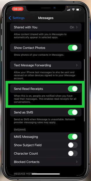 How To Enable Or Disable Read Receipts on iPhone How To Enable Or Disable Read Receipts on iPhone