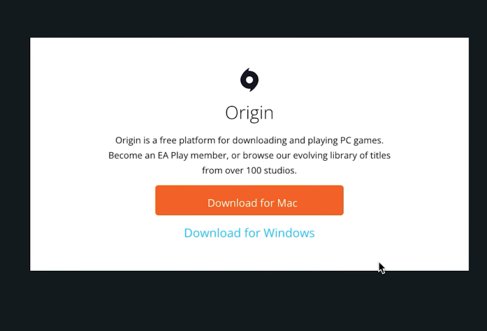 Origin Client For Sims 4 - Colaboratory