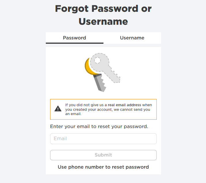 How to reset password