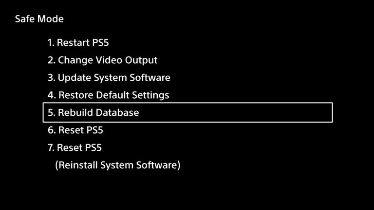how to start PS5 in safe mode