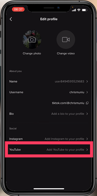 How To Add Your YouTube Channel To TikTok