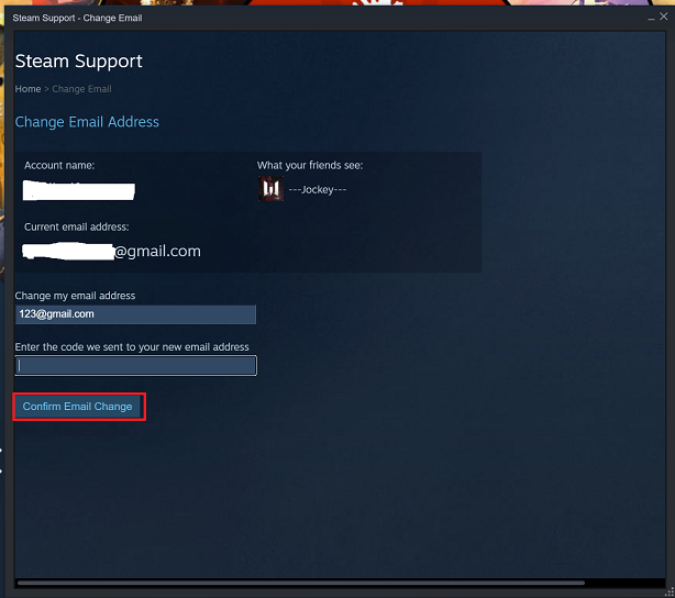 How To Change Steam Email Address