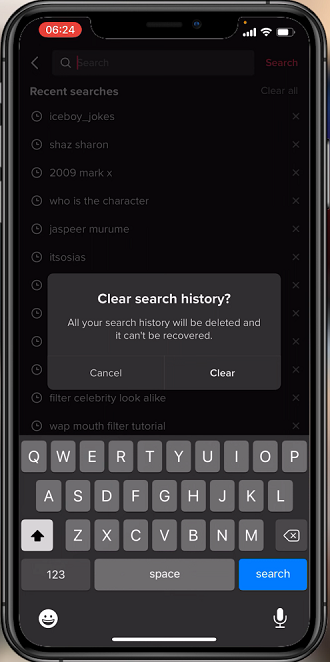 How To Clear Search History on TikTok