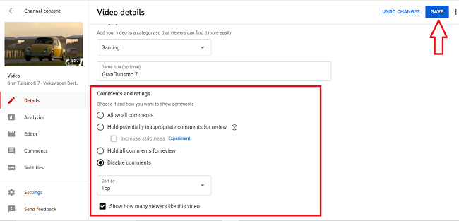 How To Disable Comments on a YouTube Video