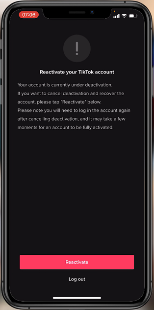 How To Reactivate Your TikTok Account