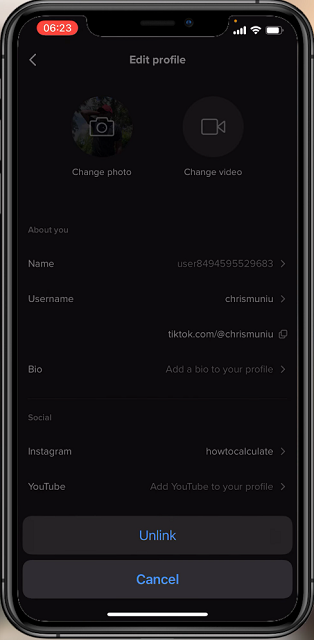 How To Unlink Instagram Account From TikTok