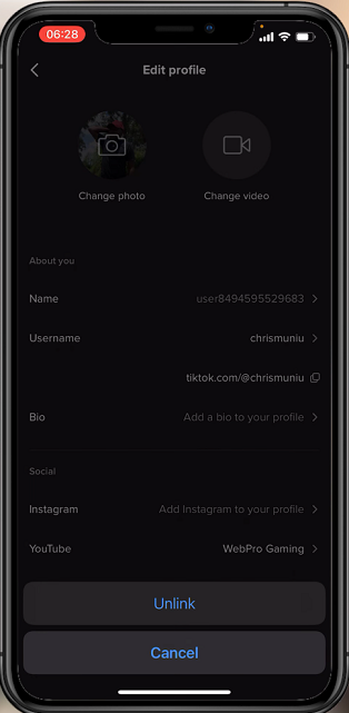 How To Unlink YouTube Channel From TikTok