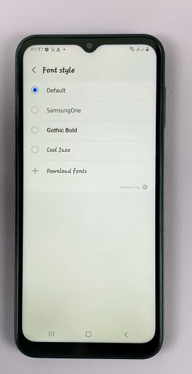 Revert To Default Font In Samsung Galaxy A14