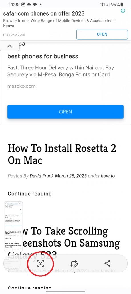 How To Take Scrolling Screenshots On Samsung Galaxy A14