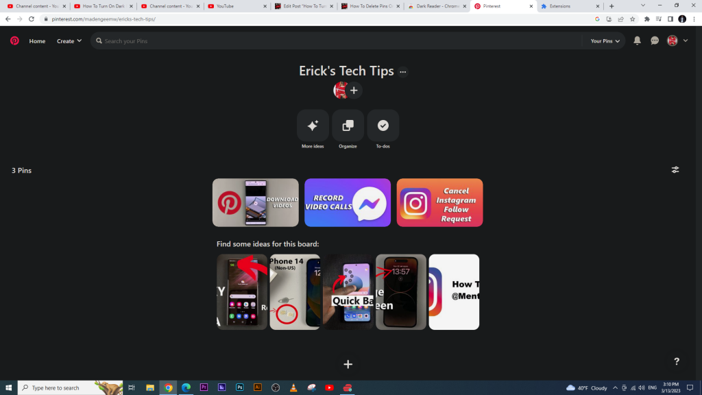 How To Turn On Dark Mode On Pinterest Desktop