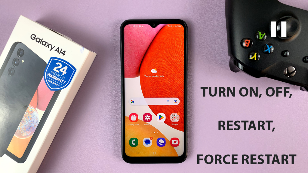 how to turn off and restart Samsung Galaxy A14