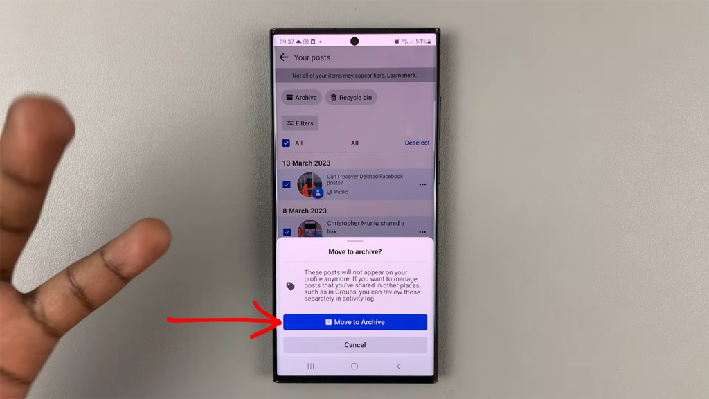 How To Archive All Posts On Facebook at Once
