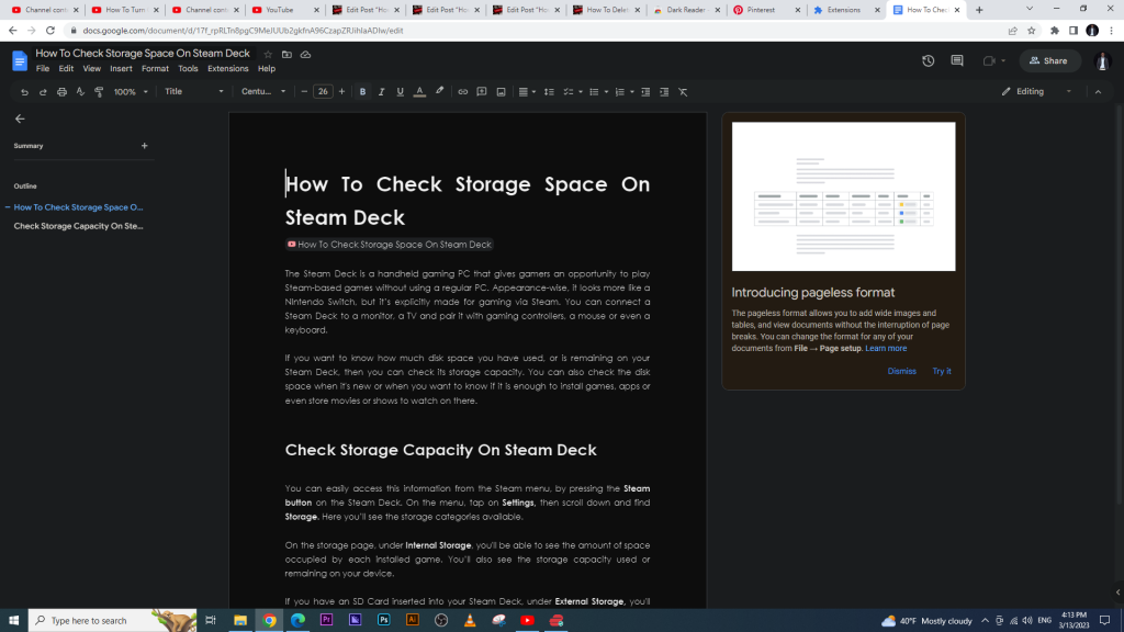 How To Turn On Dark Mode In Google Docs