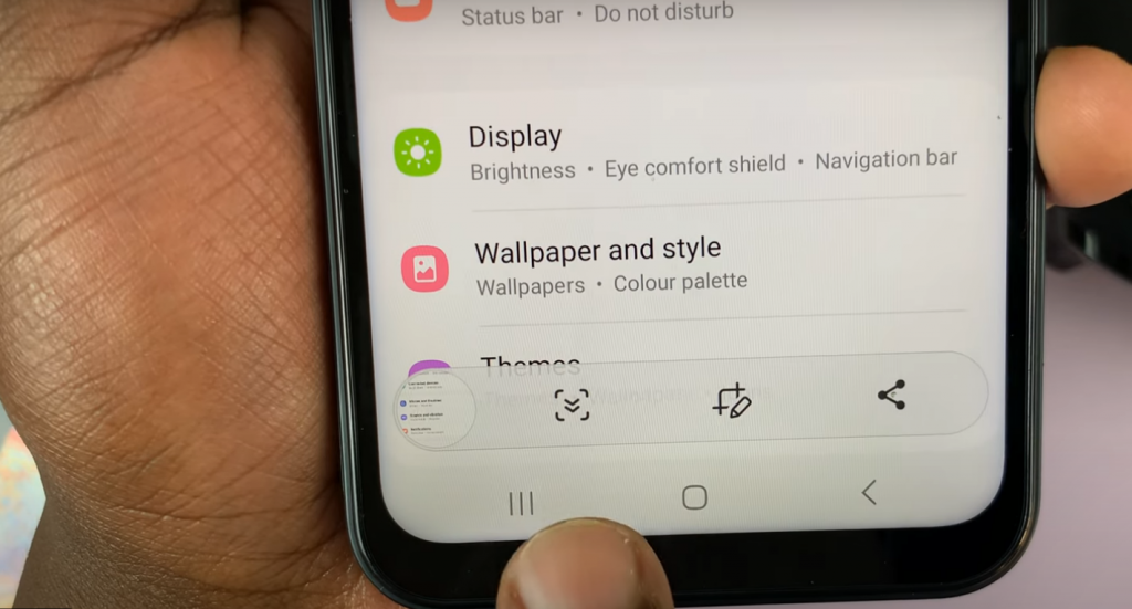 how to take scrolling screenshot on Samsung Galaxy A14