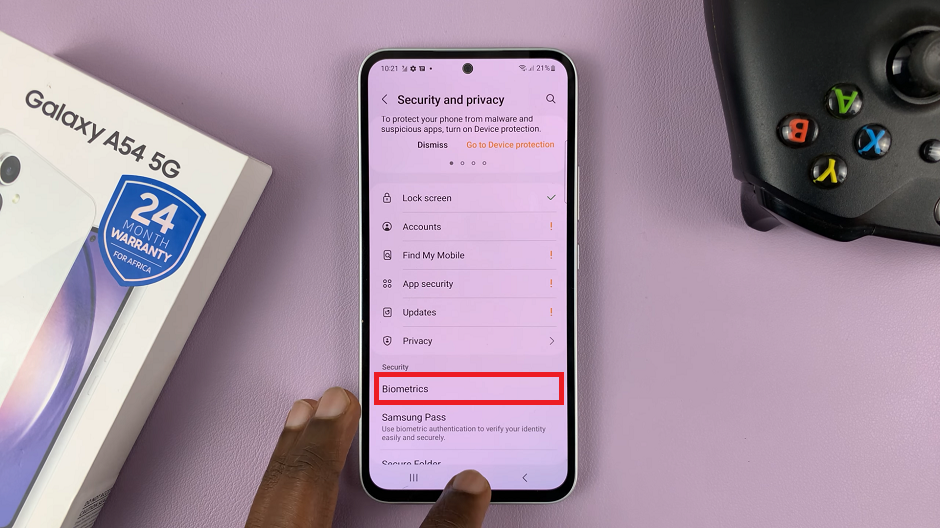 Set Up Face Unlock On Samsung Galaxy A54 5G