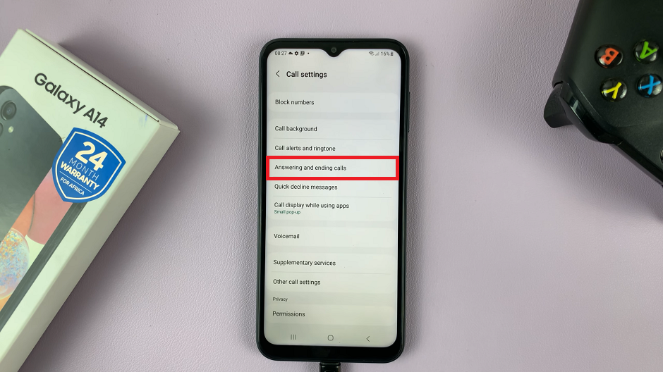 Answer Calls with Galaxy A14 Physical Button