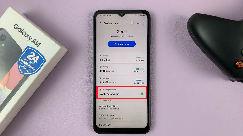 How To Enable Samsung Galaxy A14 Antivirus and Scan For Virus