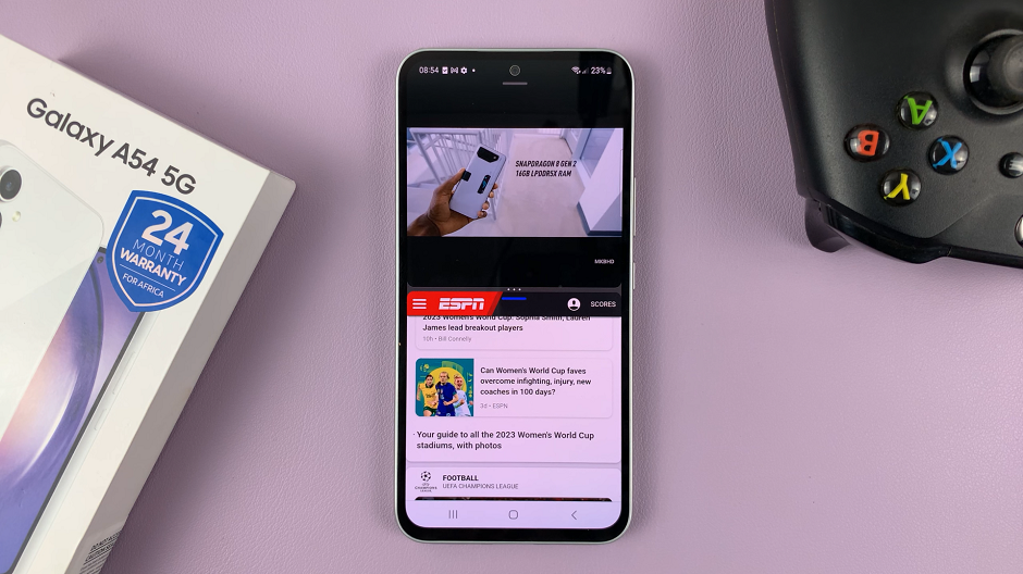 How To Multitask In Samsung Galaxy A54 5G Split Screen Mode