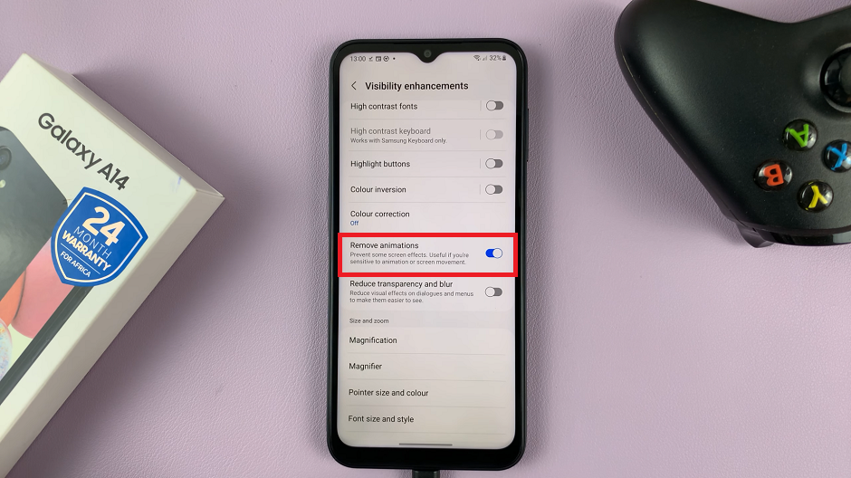 Disable Charging Animation On Galaxy A14