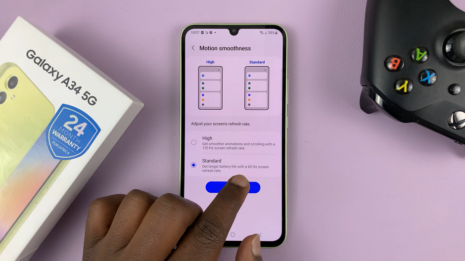 How To Turn Off 120Hz Refresh Rate On Samsung Galaxy A34 5G