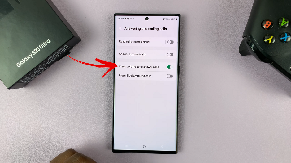 Answer Calls with Galaxy S23 Physical Button