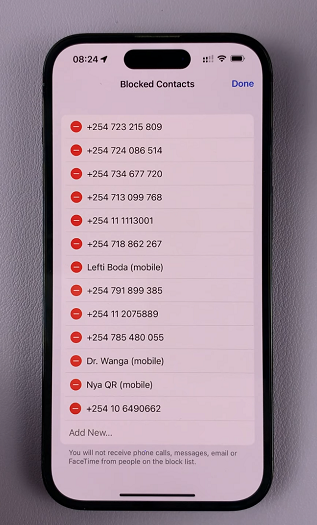 Unblock Contacts On iPhone