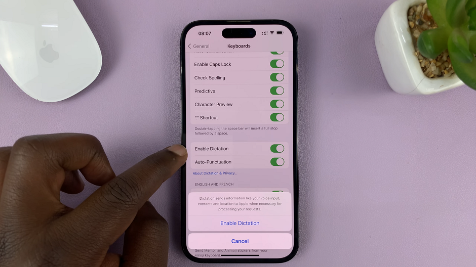 How To Enable Dictation Microphone On iPhone