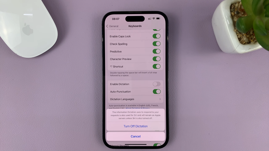 How Disable Dictation Microphone On iPhone