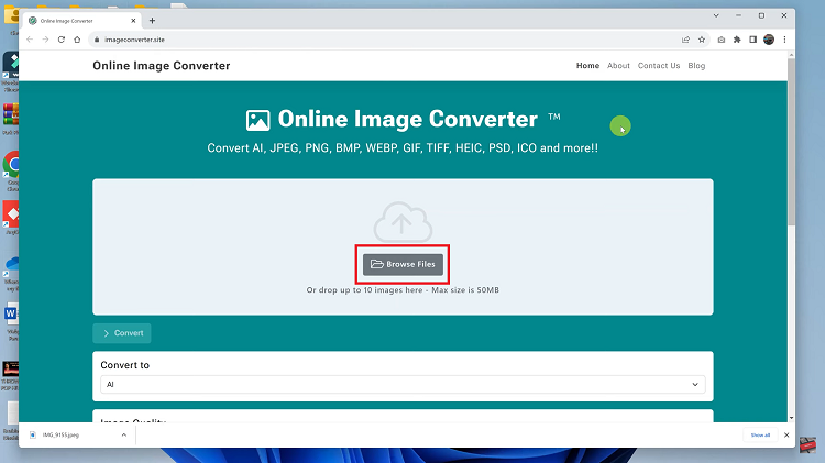 Convert JPEG To WEBP Using Online Image Converter