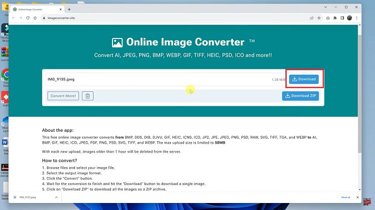 Convert WEBP To JPEG Using Online Image Converter