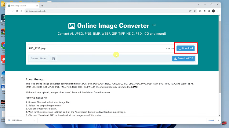 Convert PNG To JPEG Using Online Image Converter