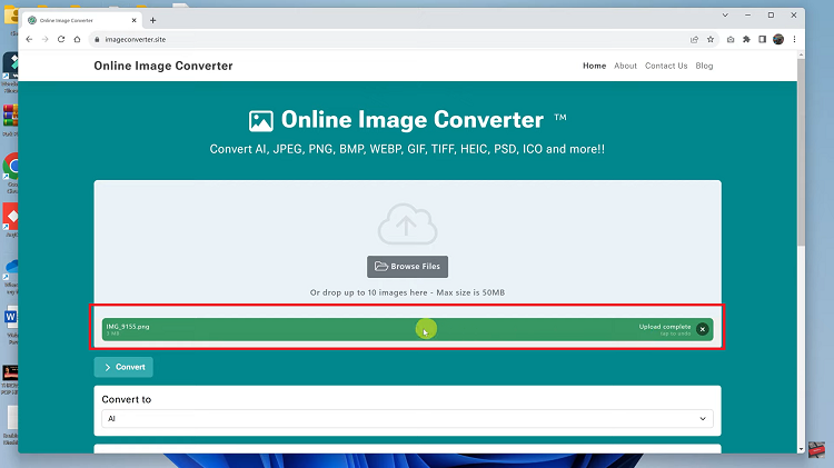 Convert PNG To WEBP Using Online Image Converter