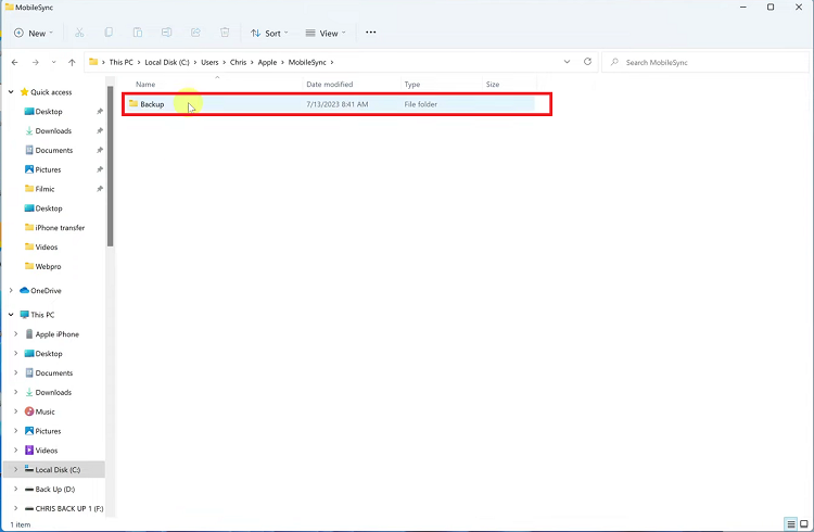 How To Access iPhone Backup Folder On Windows PC