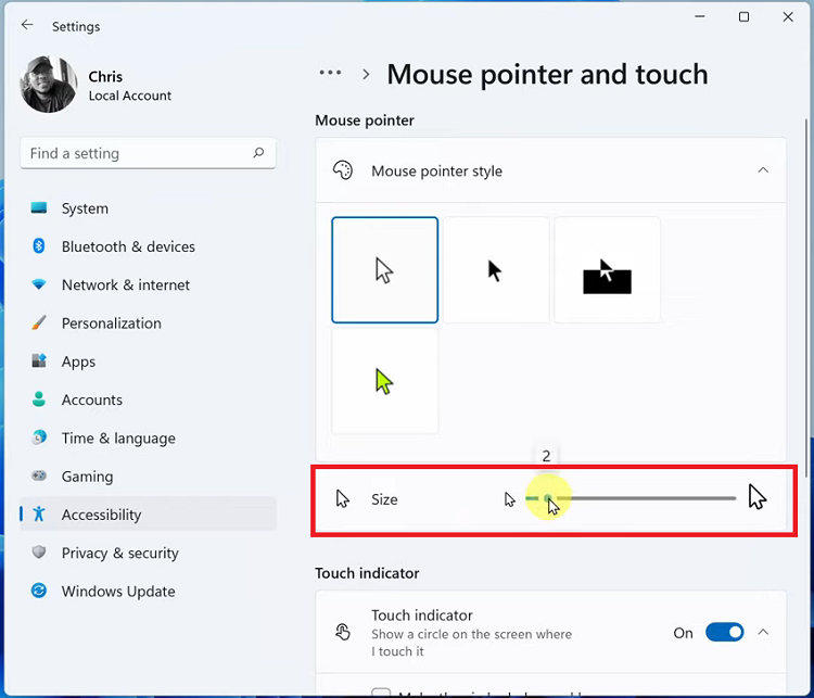 How To Change Mouse Pointer Size In Windows 11