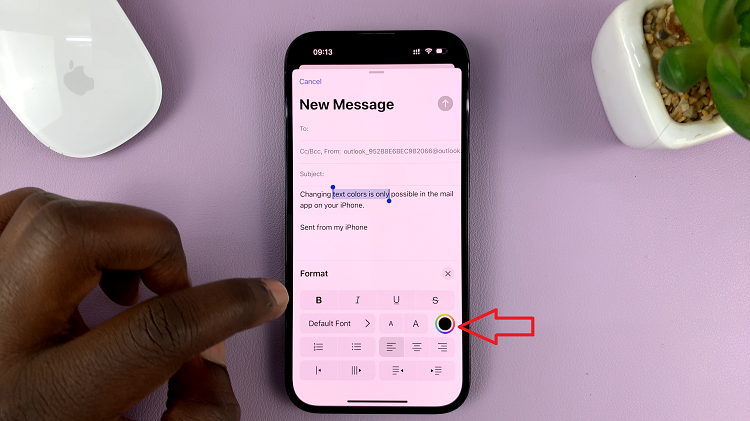 How To Change Text Color In Email On iPhone