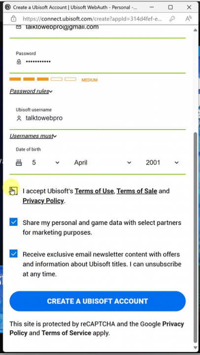 How To Create Ubisoft Account