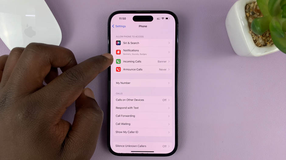 Incoming Calls Option On iPhone
