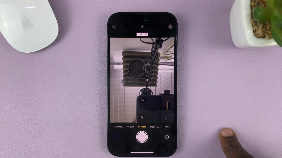 Disable Live Photos via the Camera App