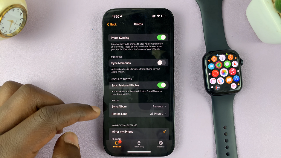 Photo Syncing with Apple Watch On Photos App