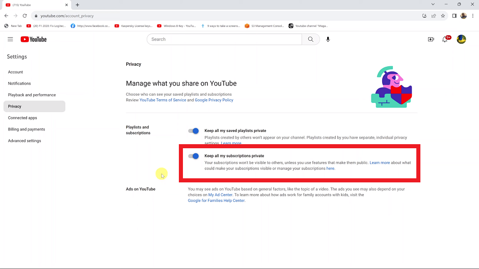 How To Make Your YouTube Subscriptions Private