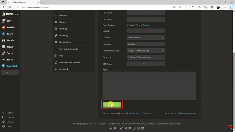 Hide Flag On Chess.com