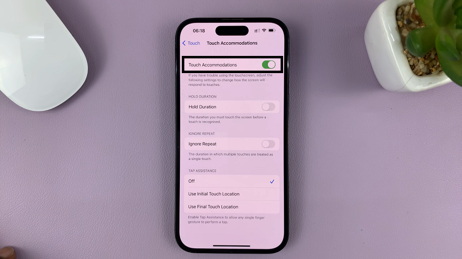 How To Enable Touch Accommodation On iPhone