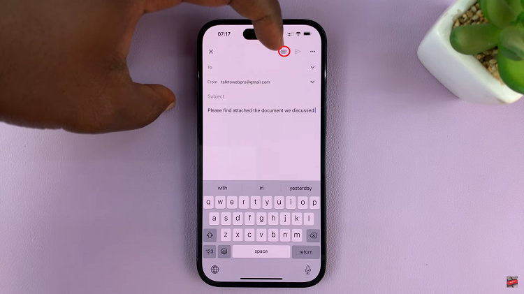 Attach Files To Email On iPhone
