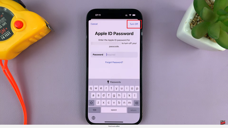 Disable Passcode On iPhone