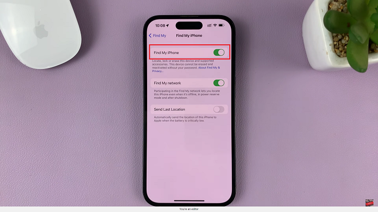 Turn On Find My iPhone On iPhone