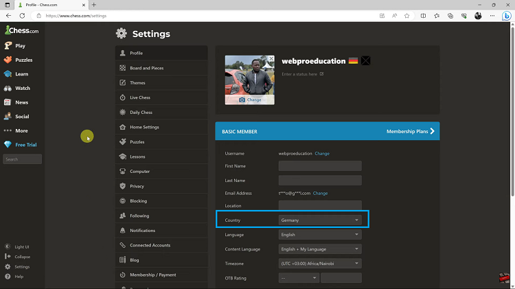 Hide Flag On Chess.com